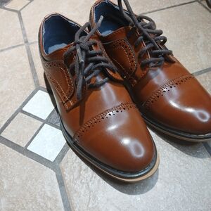 Elegant Brown Kids' Dress Shoes